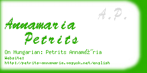 annamaria petrits business card